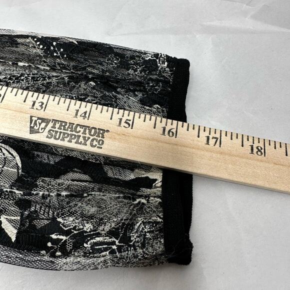 Damee, Inc Blouse Size Small Black and White Semi Sheer Button Up Avangard Top - Picture 10 of 13